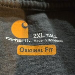 Carhartt Dark Gray Shirt with Orange Logo